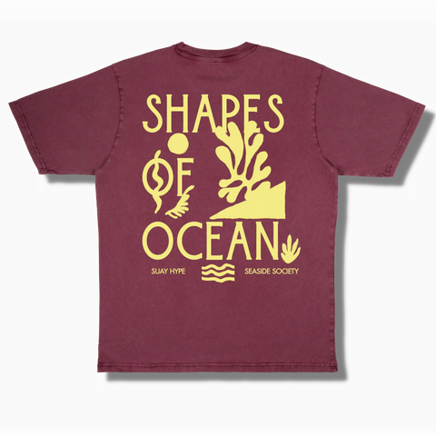 Ocean wash bordeaux T-Shirt