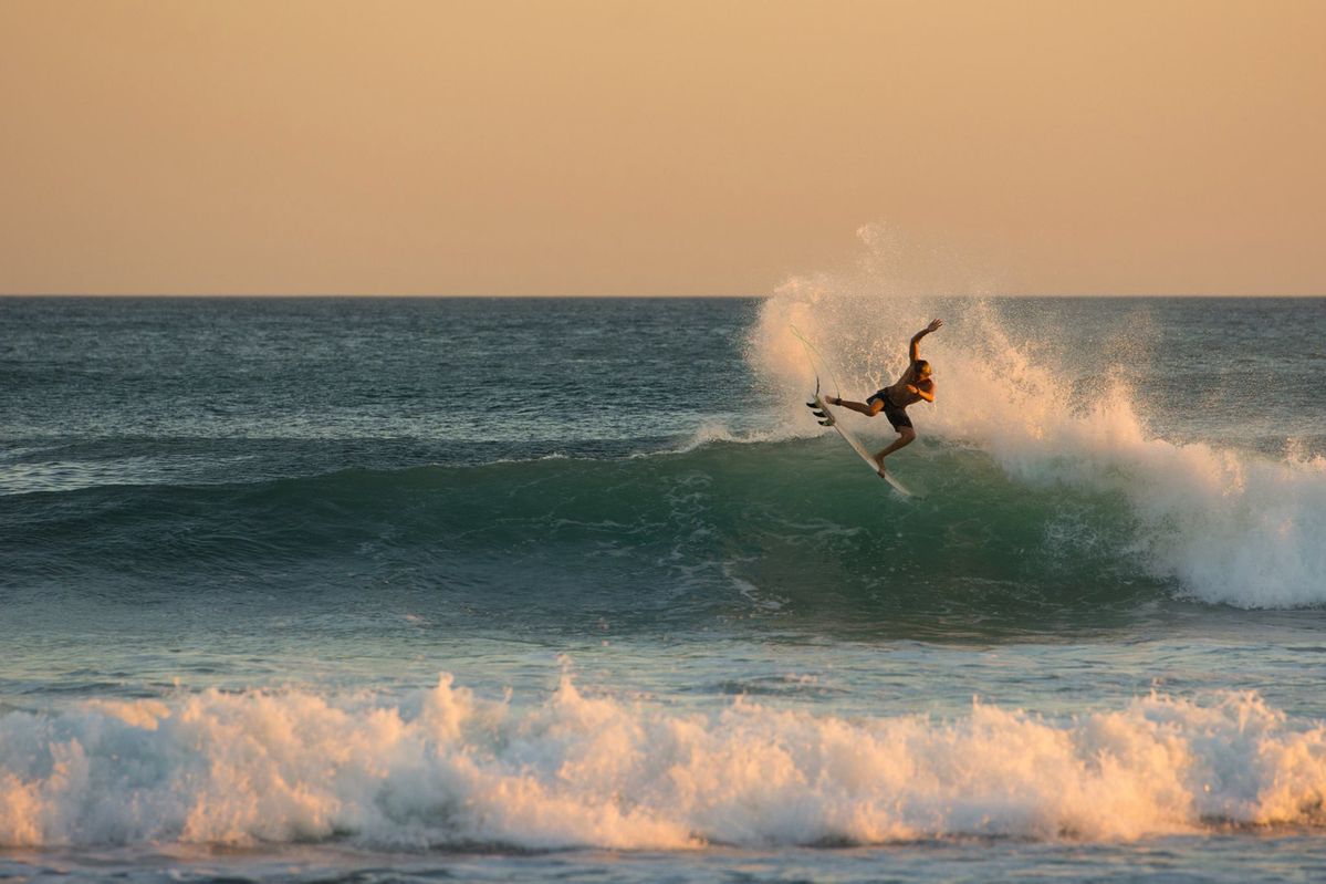Surfing Bouznika, Morocco