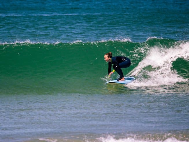 Surfing Santa Cruz, Portugal
